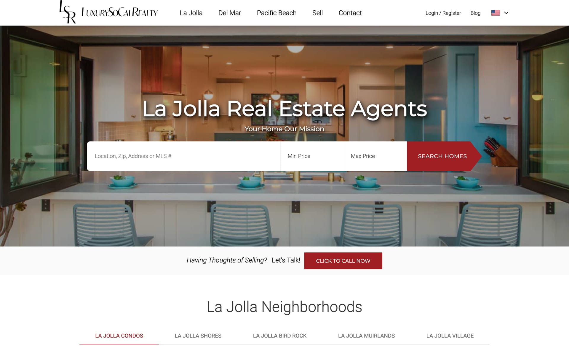 LuxurySoCalRealty homepage screenshot