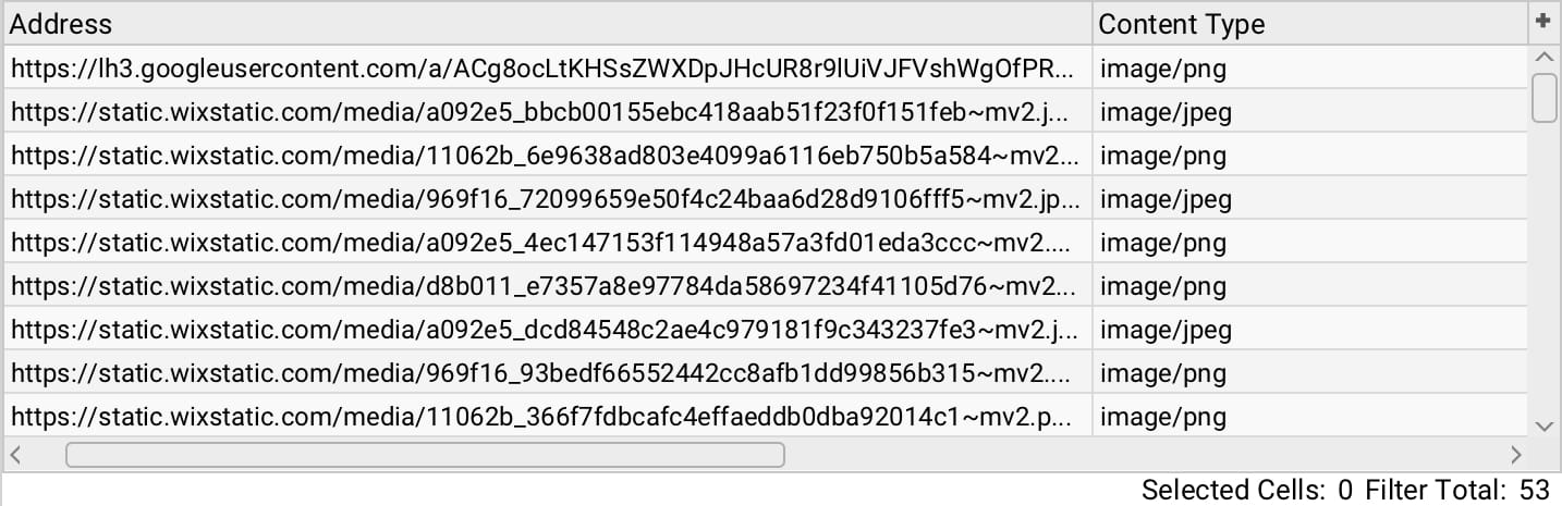 Excerpt from Screaming Frog report showing non-descriptive image file names