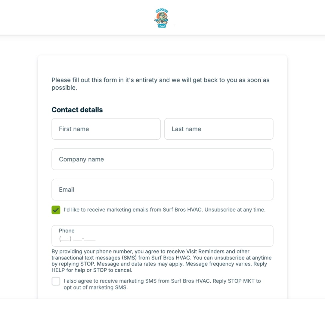 Comparison of conversion pathways showing an external form with similar input requirements to the on-site booking form