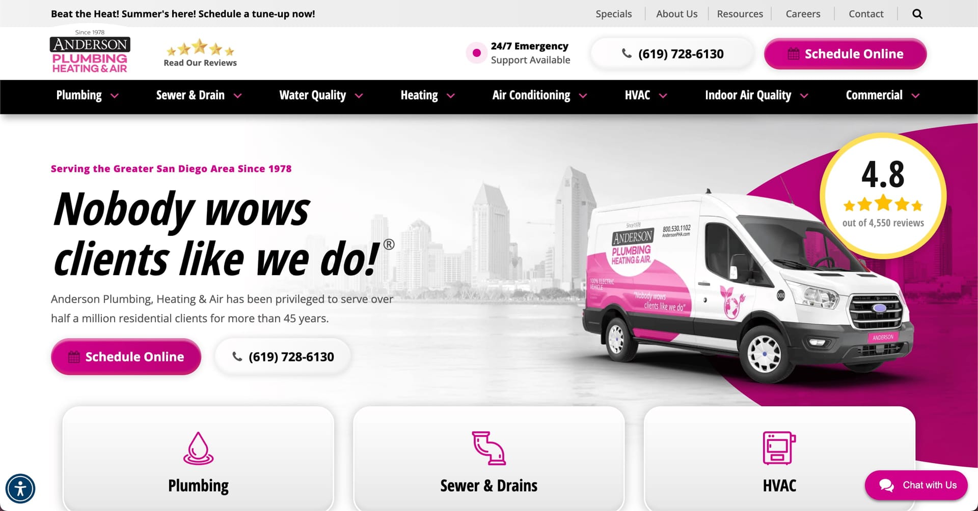 Homepage from Anderson